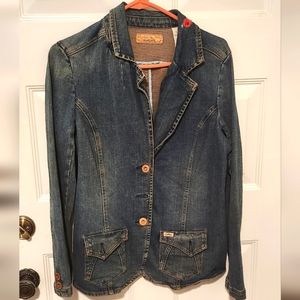 Levi Strauss Signature Stretch Women's Fitted Denim Jacket Size L